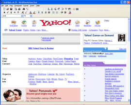 Документ HTML (сайт «Yahoo!»), импортированный в приложение «ActionTest»