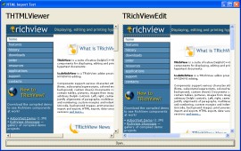 Документ HTML (сайт TRichView), загруженный в THTMLViewer и TRichViewEdit